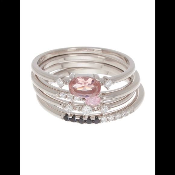 NWT-Sterling Silver Multicolor CZ Ring - Picture 1 of 3